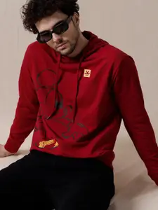 WROGN Printed Hooded Long Sleeves Pullover Sweatshirt