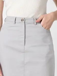 VASTRADO Pure Cotton A-line Mini Skirt