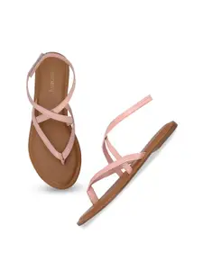 DressBerry Backstrap Open Toe Flats