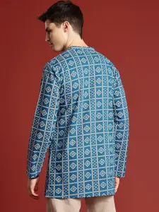 Anouk Pure Cotton Geometric Printed Short Kurta