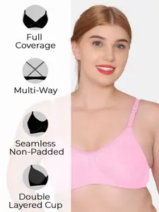 KOMLI Pack Of 3 All Day Comfort T-shirt Bra Full Coverage