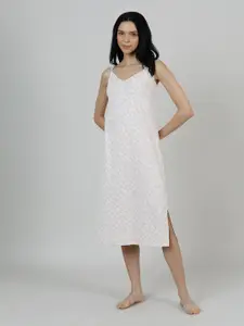 mackly Floral Printed Pure Cotton Midi Nightdress