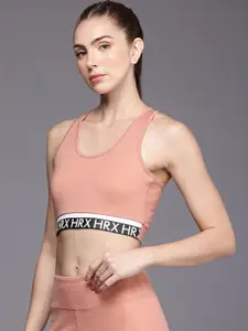HRX by Hrithik Roshan Lightly Padded Full Coverage Running Bra HRX_SS24_W_BA_KR021_B