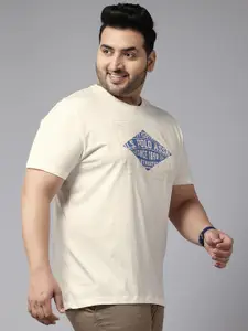 U.S. Polo Assn. Denim Co. Plus Size Brand Logo Printed Pure Cotton Slim Fit T-shirt