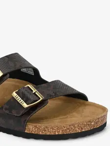 SPYKAR Men Textured Slip-On Comfort Sandals