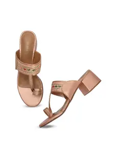 Anouk Embellished One Toe Block Heels