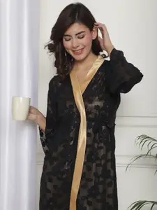 Claura Shoulder Straps Nightdress With Robe