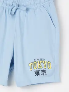 Fame Forever by Lifestyle Boys Typography Printed Mid-Rise Pure Cotton Shorts