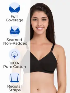 Souminie Pack of 2 Pure Cotton Non Padded Full Coverage U Back Bra
