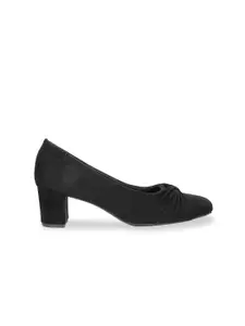 Metro Textured Block Heeled Pumps