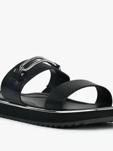 ALDO Buckle Detailed Open Toe Flats