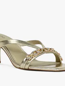ALDO Embellished Leather Slim Heels