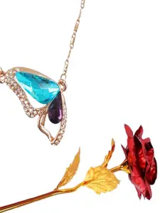 UNIVERSITY TRENDZ  Butterfly Pendant Necklace