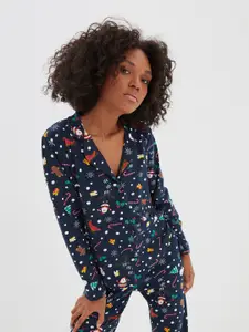 Trendyol Printed Pure Cotton Night suit