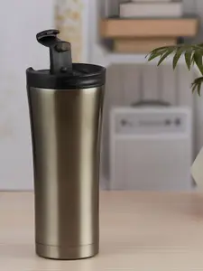 Kookee Silver-Toned Stainless Steel Vacuum Insulated double wall Shaker Water Bottle