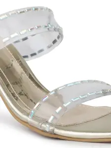 Inc 5 Embellished Open Toe Block Heels