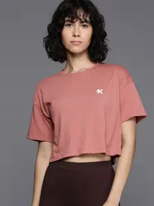 HRX by Hrithik Roshan Printed Boxy Crop T-shirt