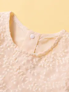 StyleCast Girls Pink Floral Embroidered Fit & Flare Dress