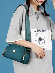 Diva Dale Green Colourblocked Shopper Satchel with Tasselled