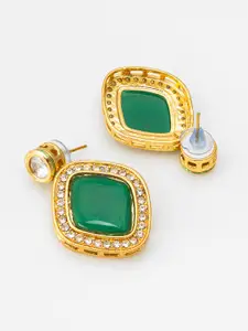 aadita Gold-Plated Contemporary Drop Earrings