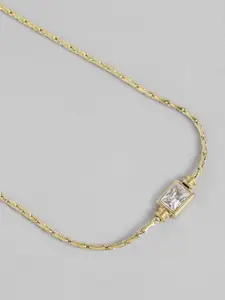 Carlton London Gold-Plated Crystals Necklace