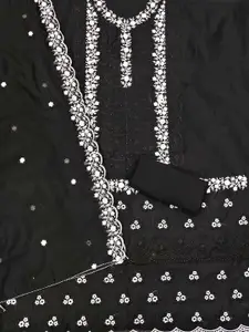 Panzora Floral Embroidered Unstitched Dress Material