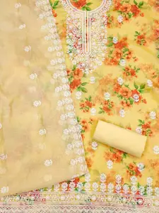 Panzora Floral Embroidered Unstitched Dress Material