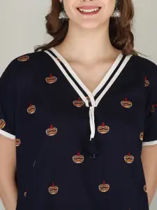 JVSP FASHION Pack Of 2 Printed Pure Cotton Maxi Nightdress