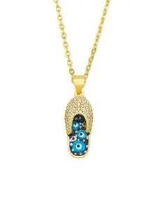 VIEN Gold-Plated Slippers Shape Pendant  with Chains