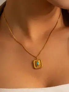 VIEN Gold-Plated Slippers Shape Pendant  with Chains