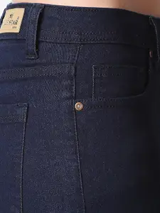 High Star Women High-Rise Clean Look Stretchable Cropped Jeans