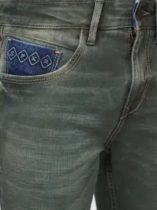 SPYKAR Men Skinny Fit Low Rise Heavy Fade Jeans