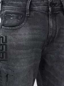 SPYKAR Men Mid-Rise Heavy Fade Whiskers & Chevrons Cotton Jeans