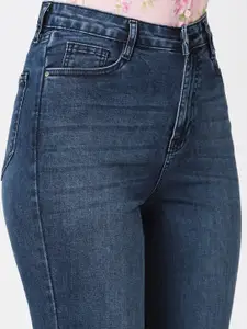 Kraus Jeans Women Straight Fit High-Rise Light Fade Stretchable Jeans