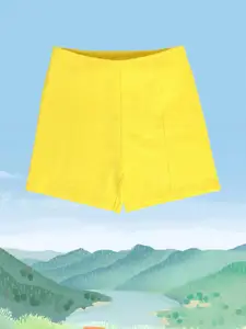 MINI KLUB Girls Mid-Rise Cotton Regular Shorts