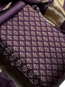 Panzora Ethnic Motifs Banarasi Jacquard Woven Design Unstitched Dress Material