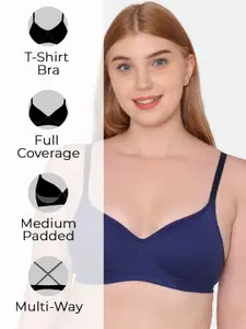 KOMLI Pack of 2 Everyday Medium Padded Full Coverage Padded T-Shirt Bra