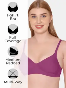 KOMLI Pack of 2 Everyday Medium Padded Full Coverage Padded T-Shirt Bra