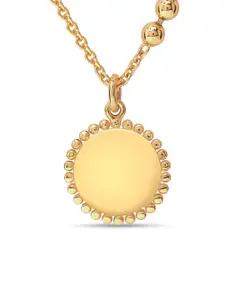 LeCalla Women 925 Sterling Silver BIS Hallmarked Gold-Plated Triple Beaded Pendant