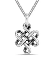 LeCalla Women Sliver-Plated Geometric Shaped Pendants With Chains