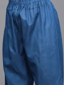 Panzora Floral Printed Unstitched Dress Material With Mask