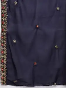 Panzora Floral Embroidered Unstitched Dress Material