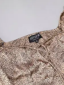 Sipsew Animal Printed Halter Neck Maxi Dress