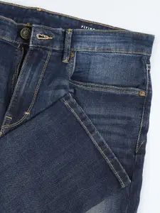 Flying Machine Men Straight Fit Mid-Rise Heavy Fade Stretchable Jeans