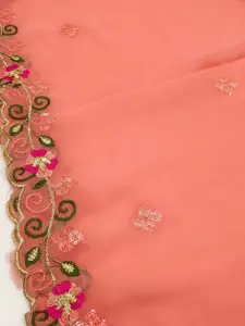 Panzora Floral Embroidered Sequinned Unstitched Dress Material