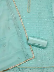 Panzora Geometric Embroidered Sequinned Unstitched Dress Material