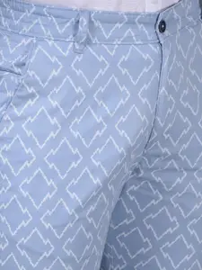 Crimsoune Club Men Printed Mid-Rise Pure Cotton Shorts