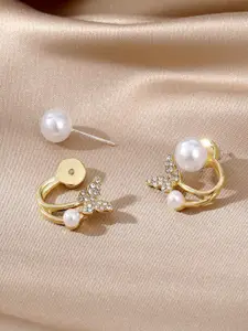 VAGHBHATT Animal Shaped Gold-Plated Studs Earrings