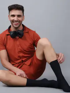 Dollar Socks Men Pack Of 5 Cotton Calf-Length Socks