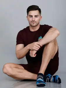 Dollar Socks Men Pack of 3 Patterned Cotton Ankle Length Socks